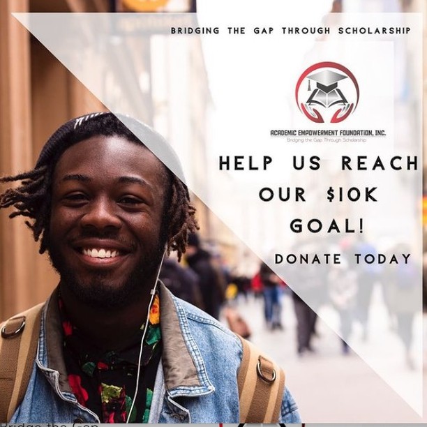 From book grants to college tours, the incredible work of the Academic Empowerment Foundation can only continue with your help. We are asking for a donation of any amount to our organization to help us reach our goal of raising $10,000 by this #GivingTuesday, November 30th. Please help by donating whatever you can by clicking the link in our bio. #givingtuesday #supportAEF #aef